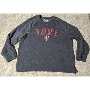 Women's Campus MLB Minnesota Twins crewneck sweatshirt Charcoal Gray Size XL